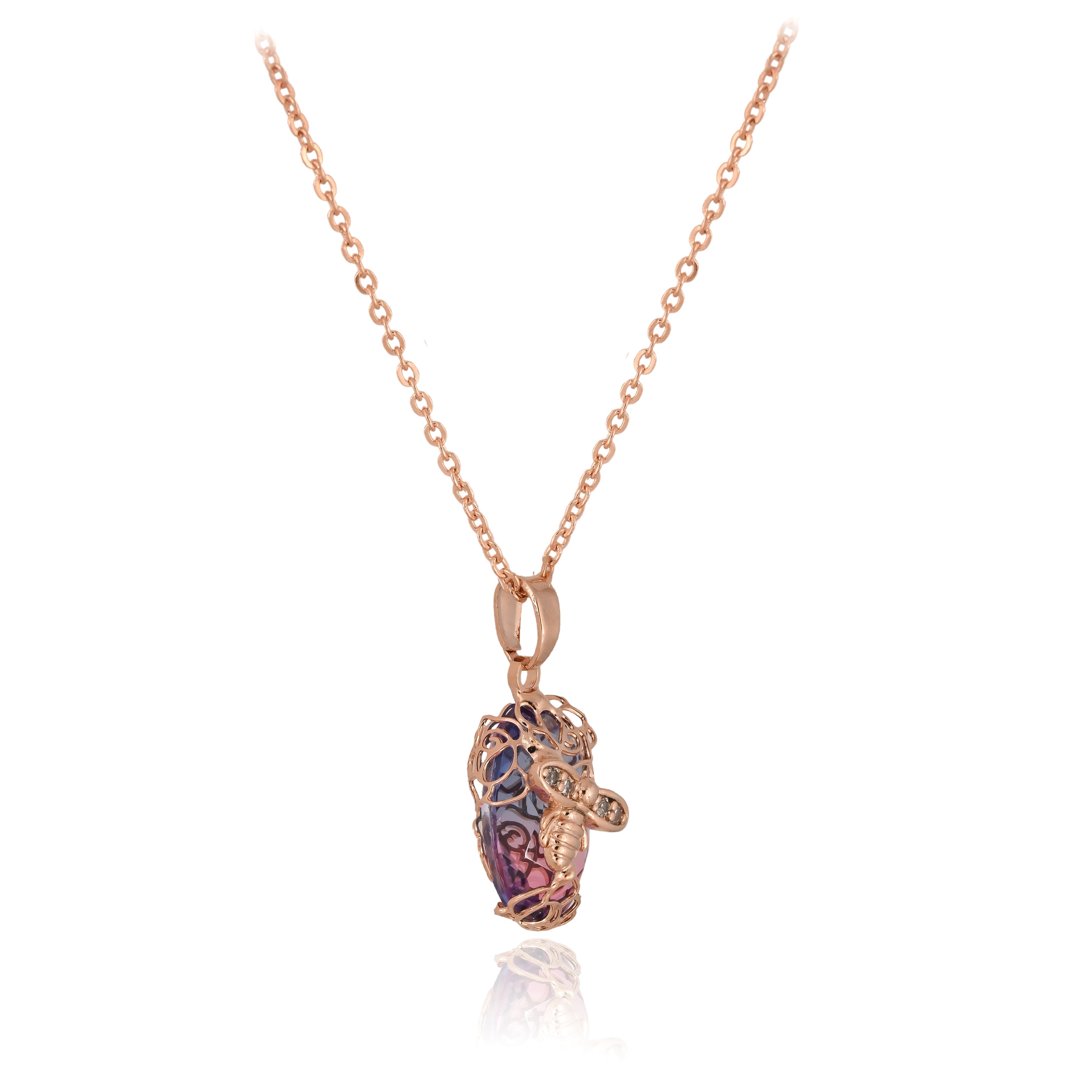 Rosebud pendant with Chain