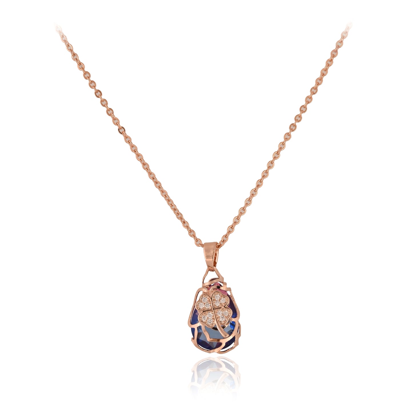 Twilight Bloom Pendant With Chain