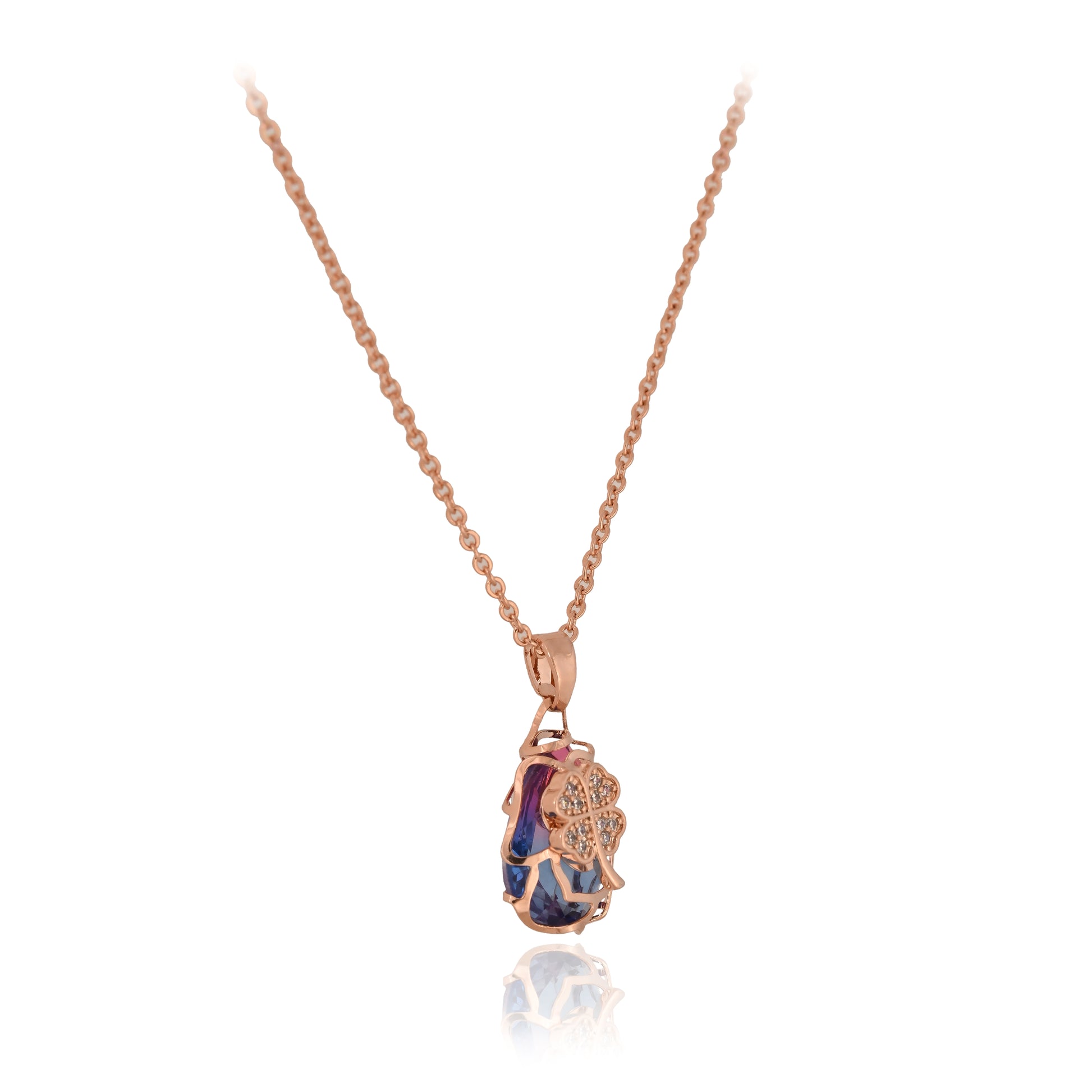 Twilight Bloom Pendant With Chain