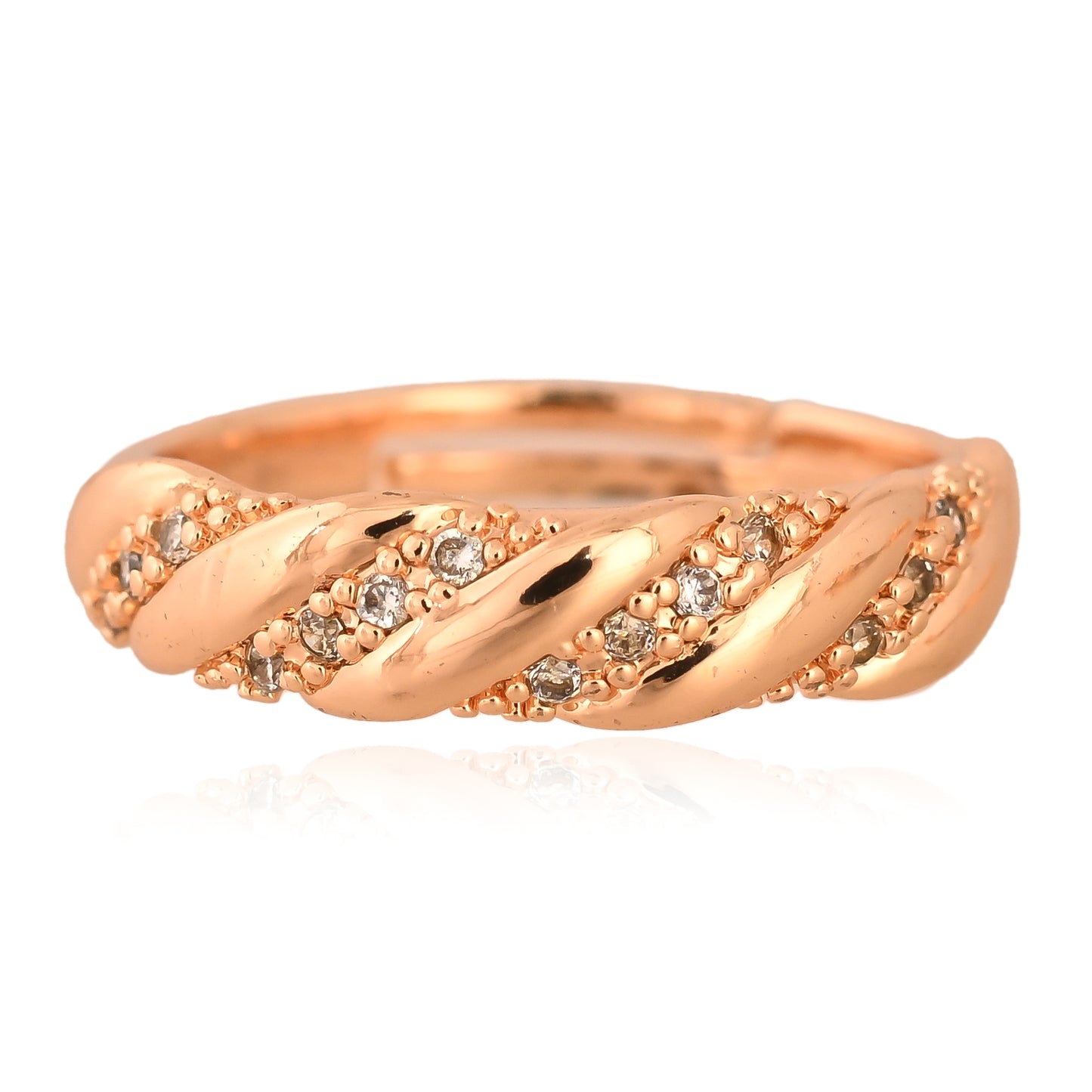Golden Braid Sparkle Ring