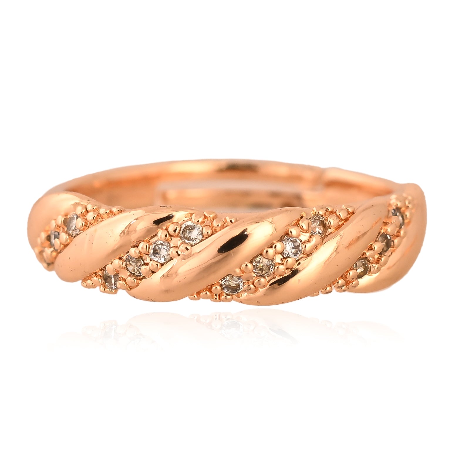 Golden Braid Sparkle Ring