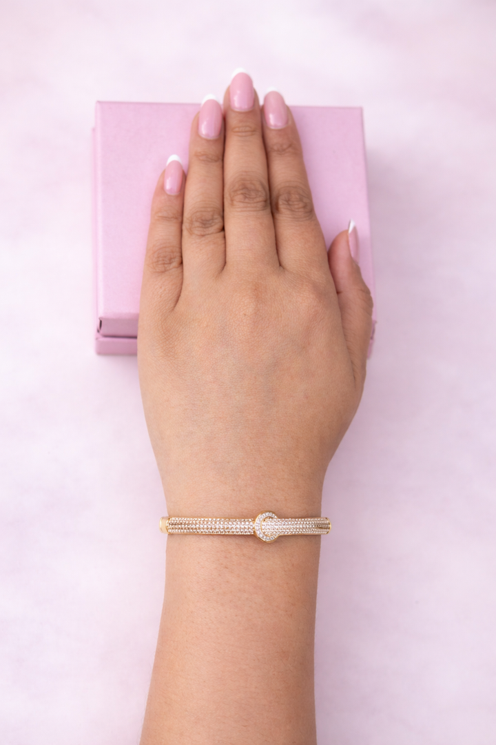 Sparkle Gold Bangle Bracelet