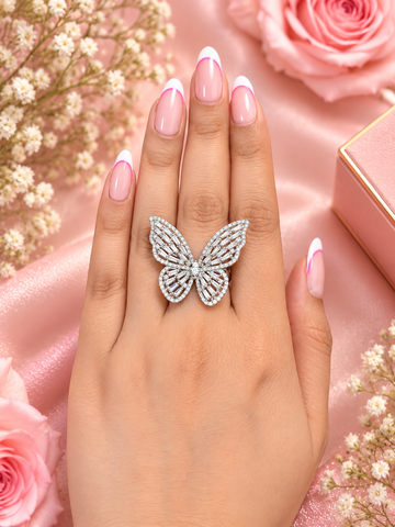Silver Butterfly Ring