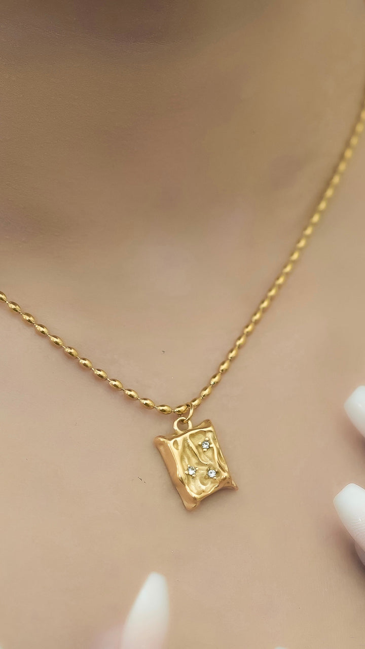 Blossom Pendant with Beaded Chain