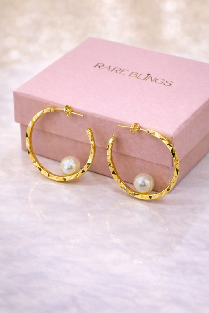 Luna Pearl Hoops