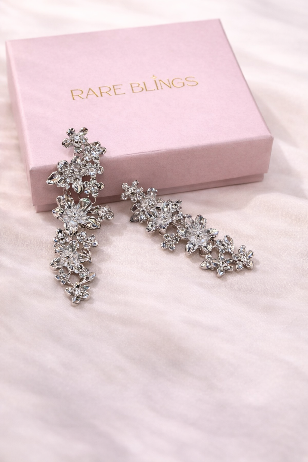 Silver Dewdrop Blossom Earrings
