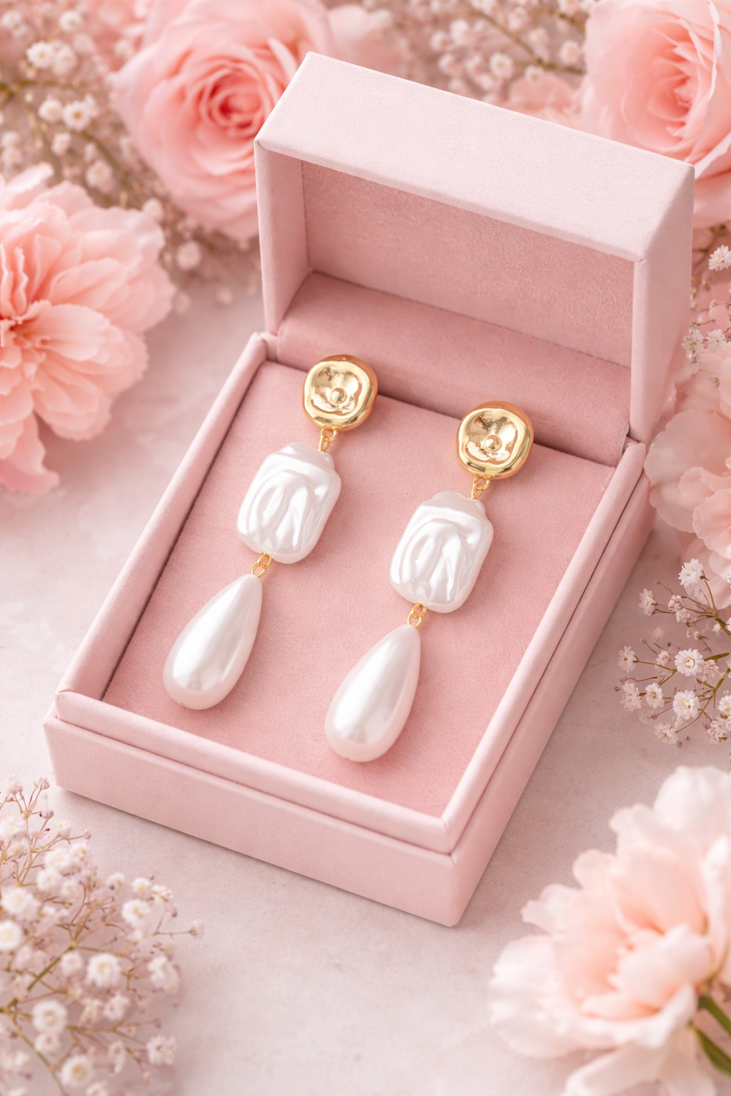 Luna Cascade Pearl Earrings