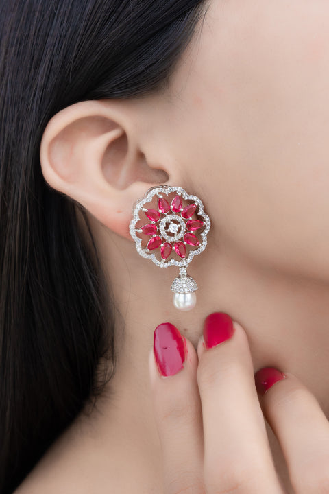 Gemstone Dewdrop Earrings