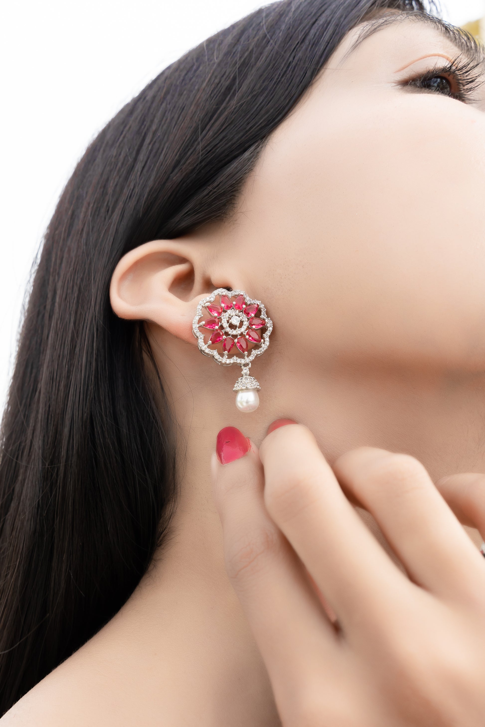 Gemstone Dewdrop Earrings