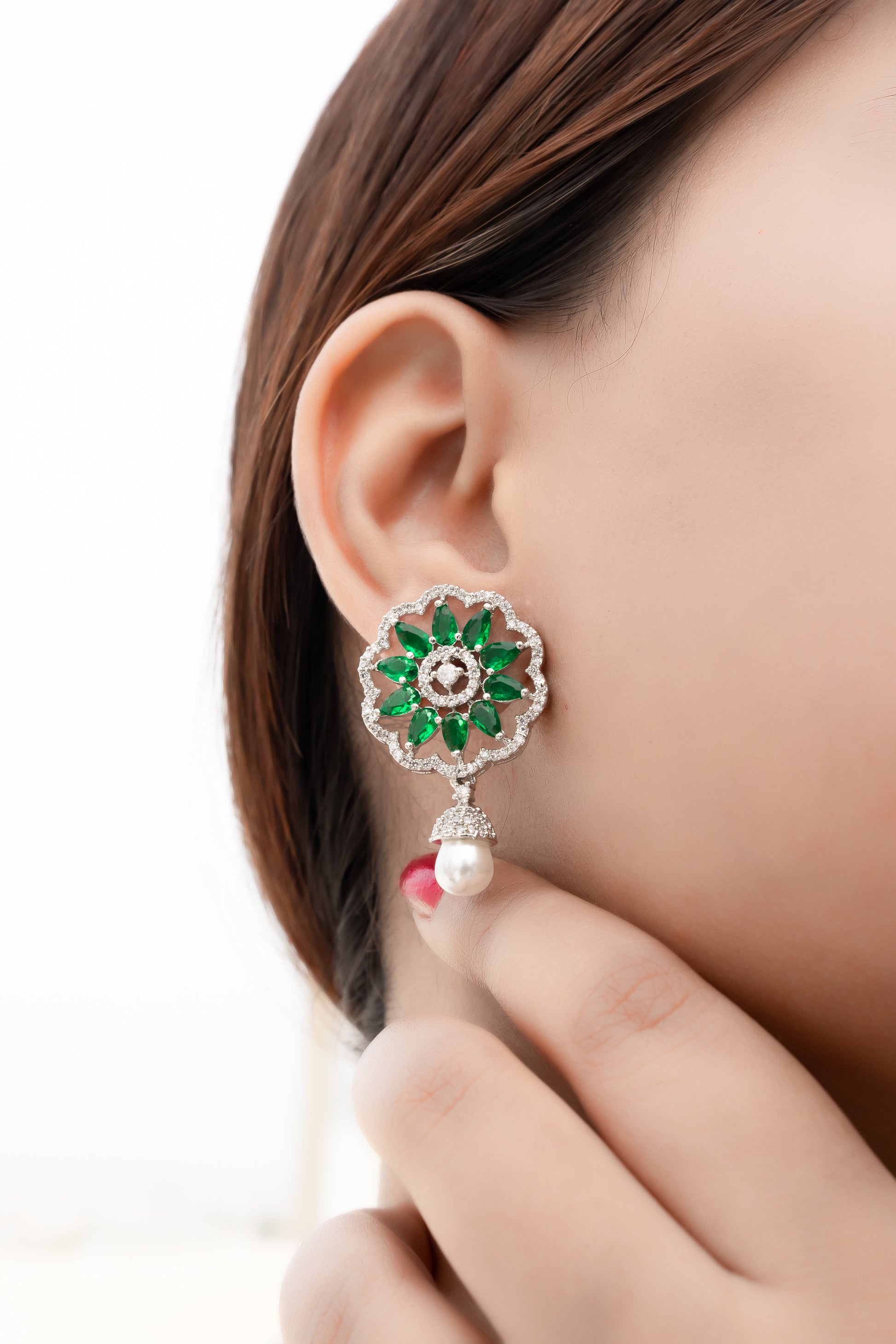 Gemstone Dewdrop Earrings