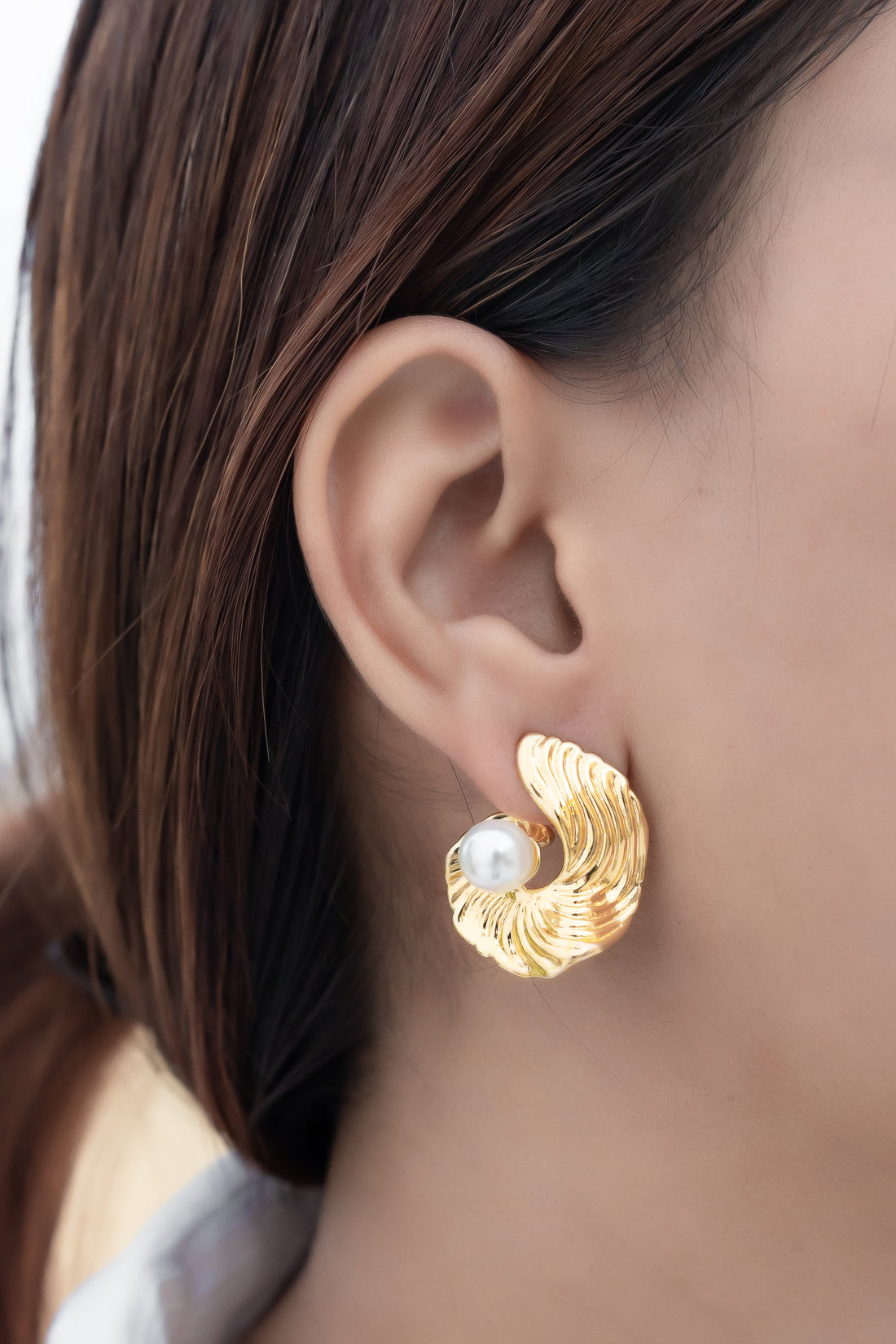 Golden Bloom Pearl Studs