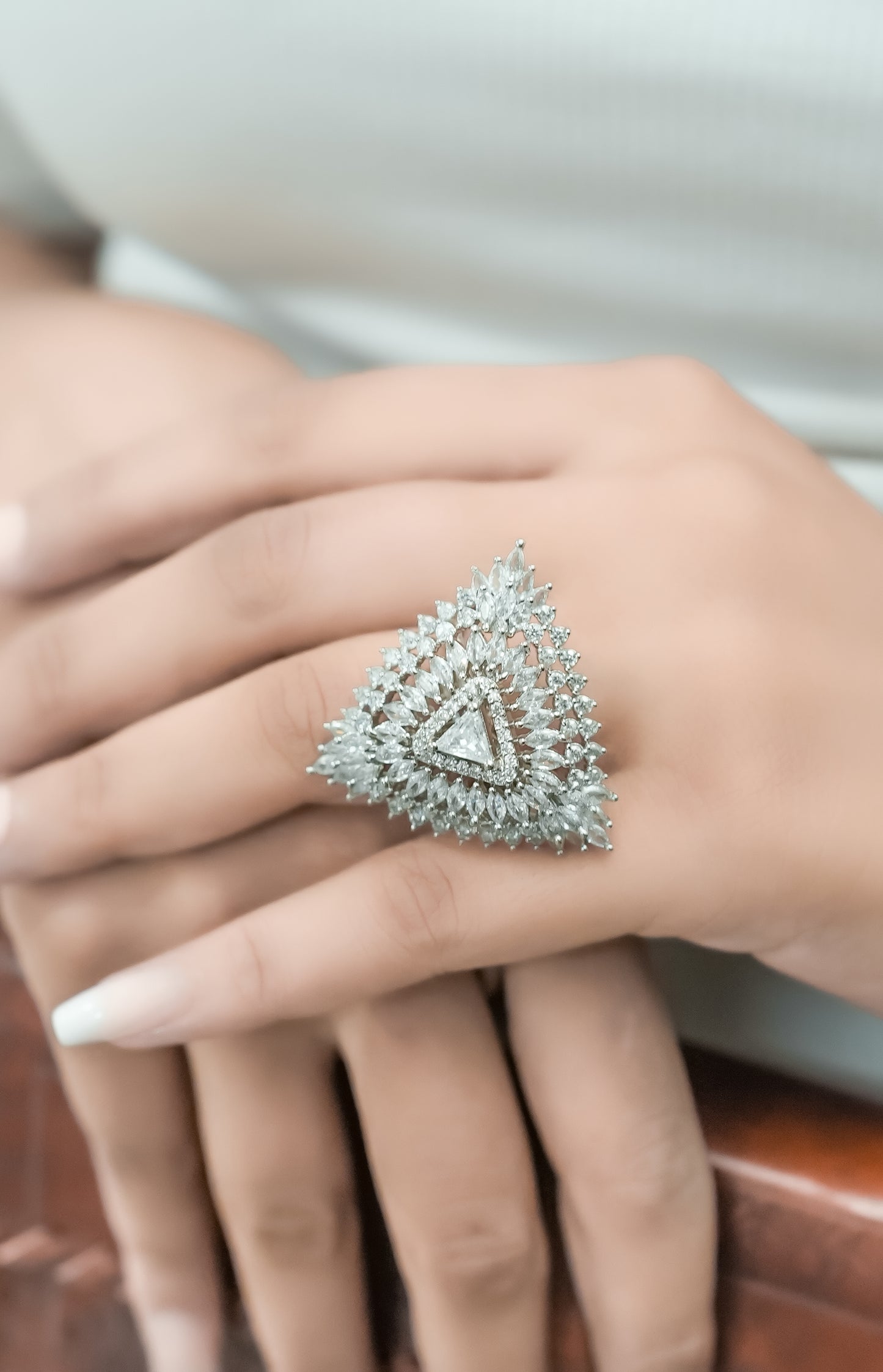 Starlit Pyramid Ring