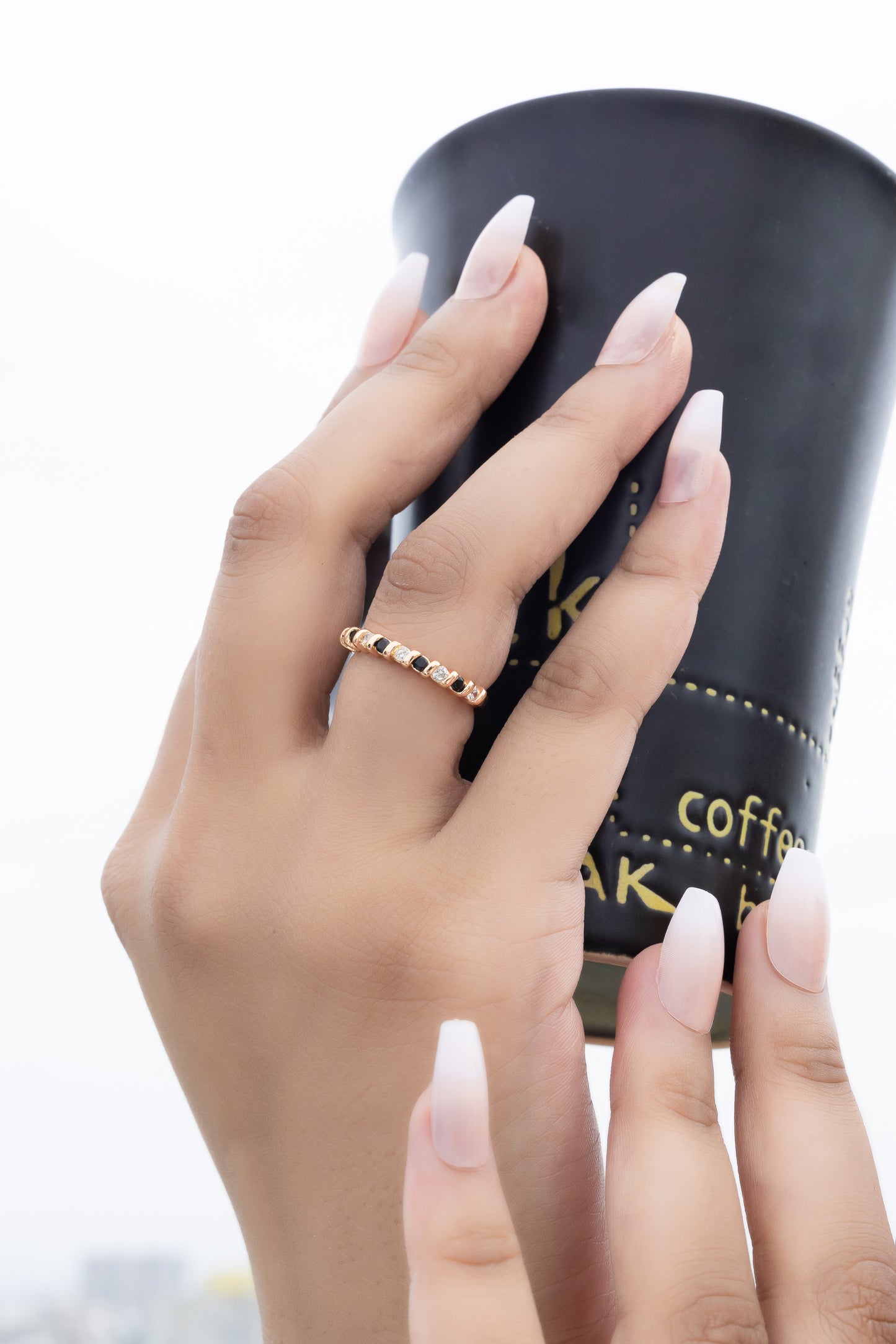 Moonbeam Row Ring