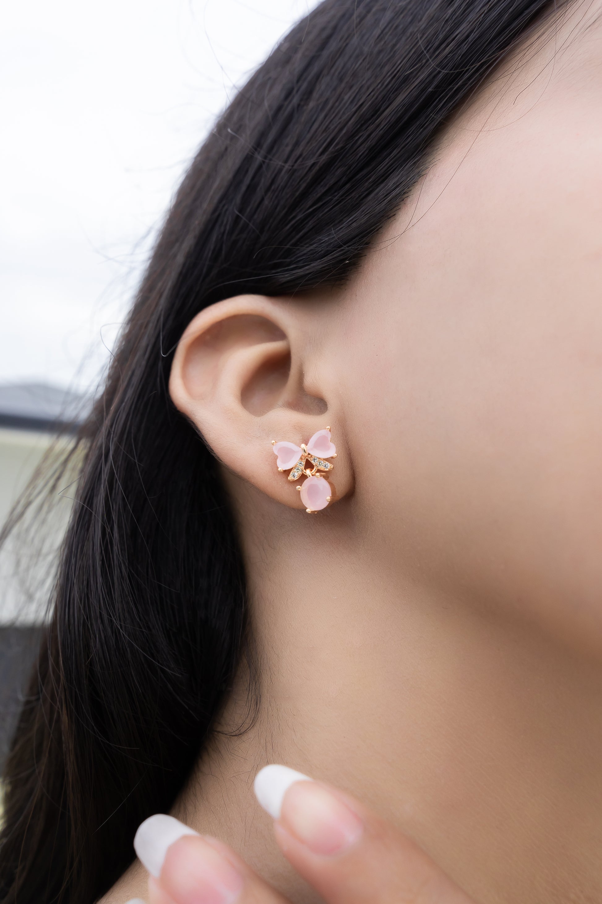 Rosé Bloom Studs