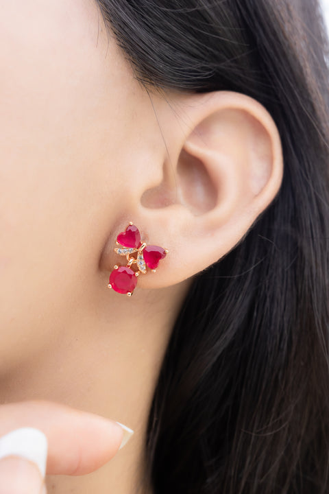 Rosé Bloom Studs
