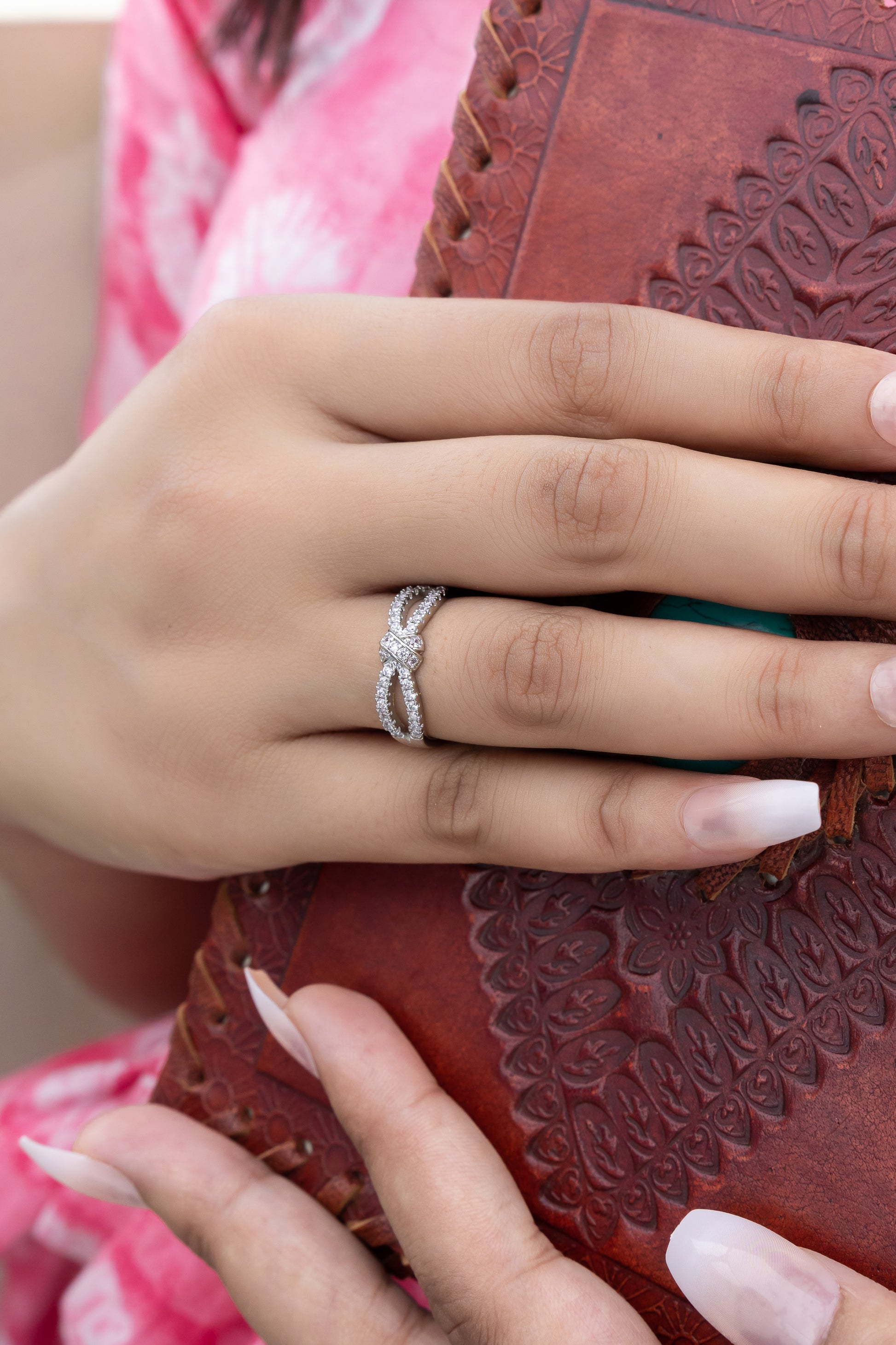 Diamond Whisper Bow Ring