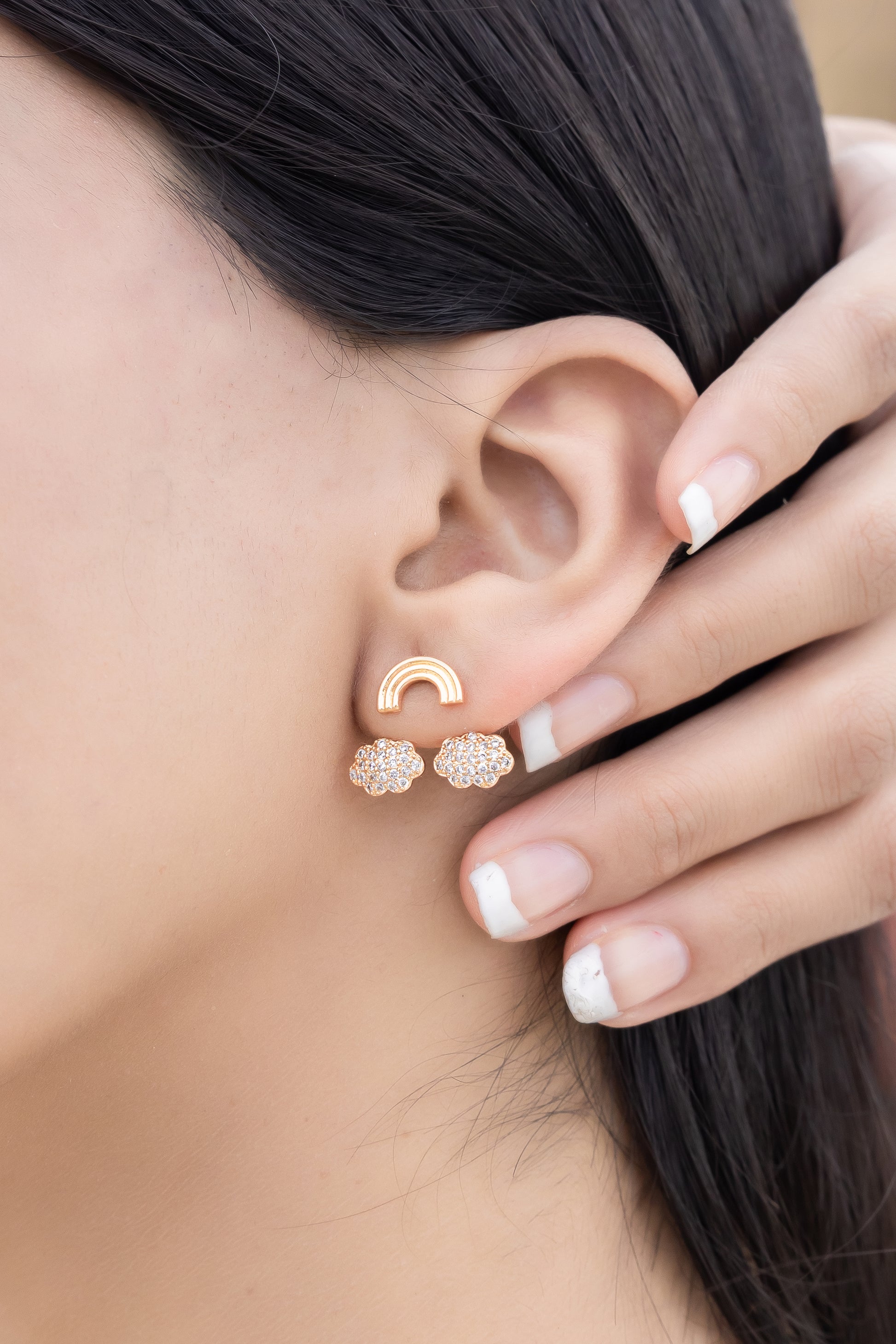 Rainbow Clouds Studs