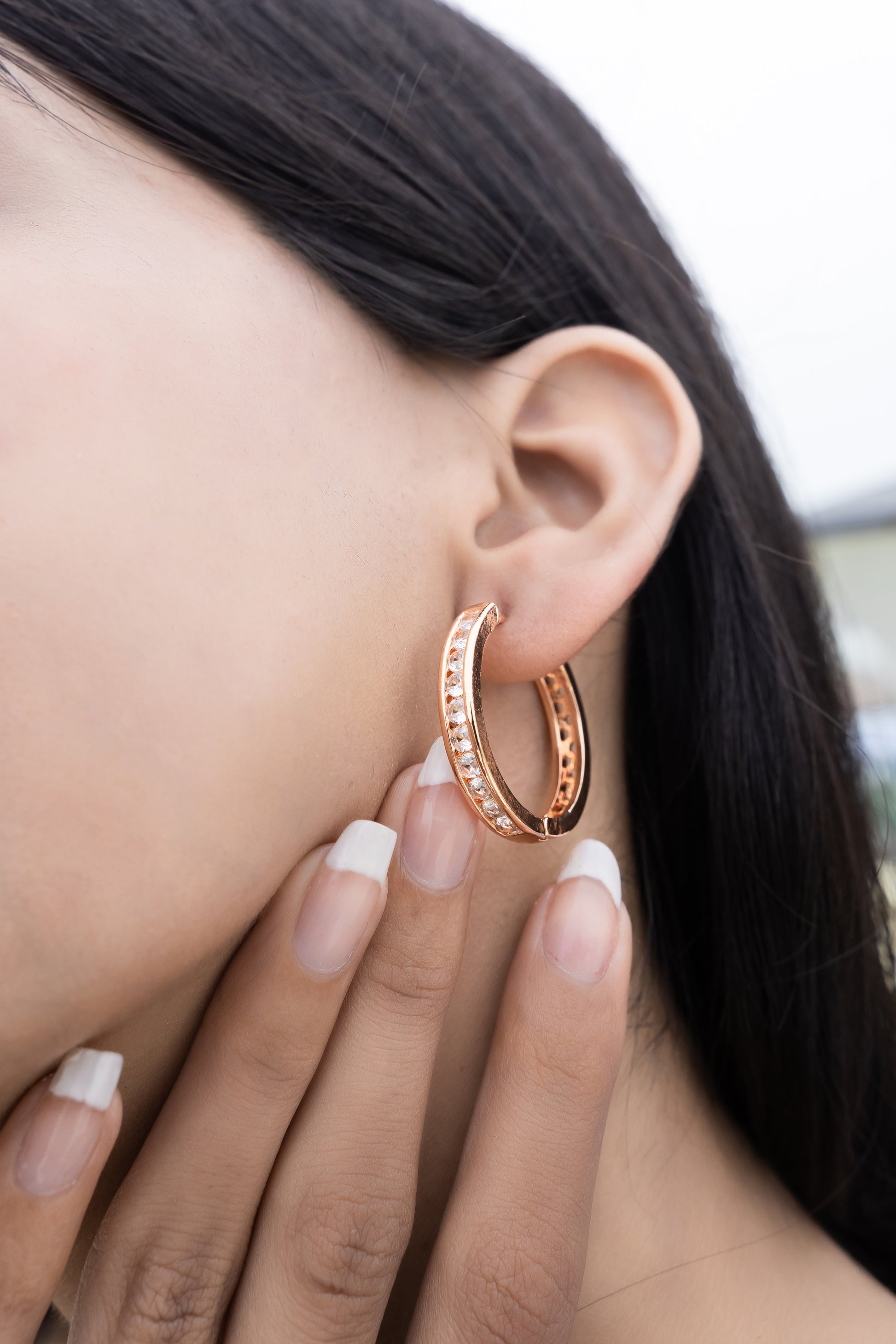 Golden Glow Hoops