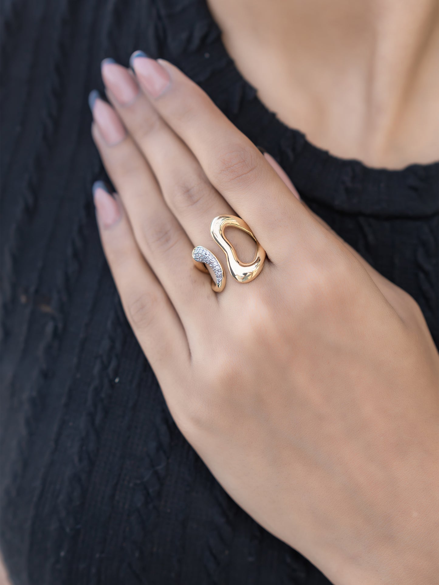 The 'Pave Curve' Ring