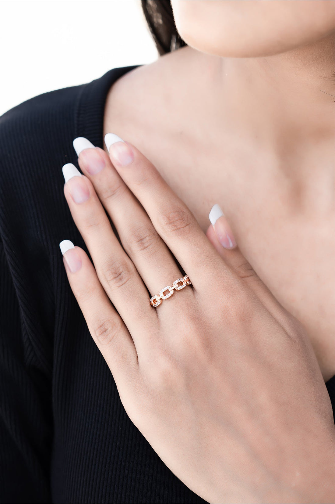 Crystal Chain-Link Ring