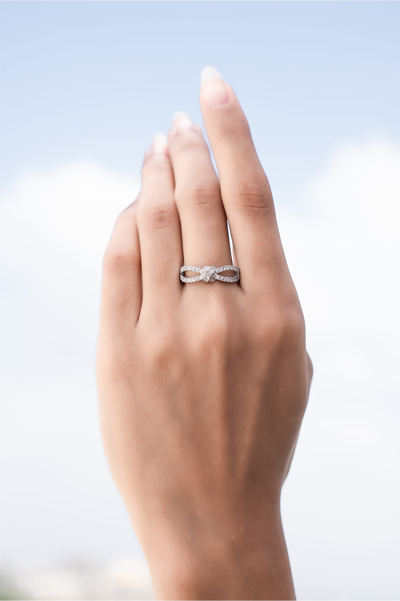 Diamond Whisper Bow Ring