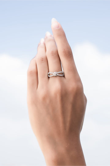 Diamond Whisper Bow Ring