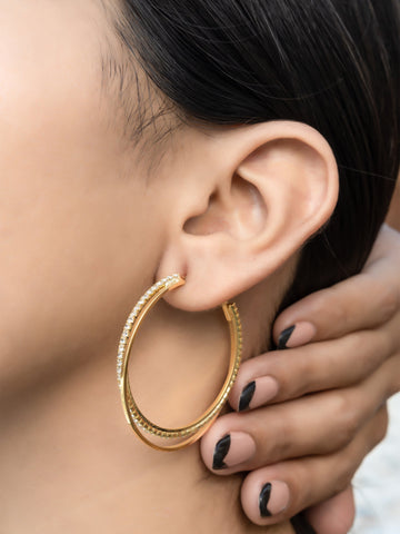 Lustre Dual Hoops