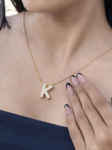 Initial Spark Necklace – Letter K