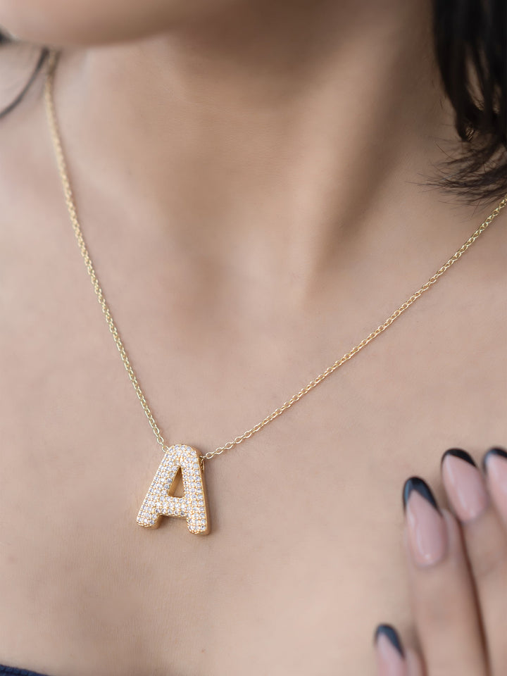 Initial Spark Necklace – Letter A