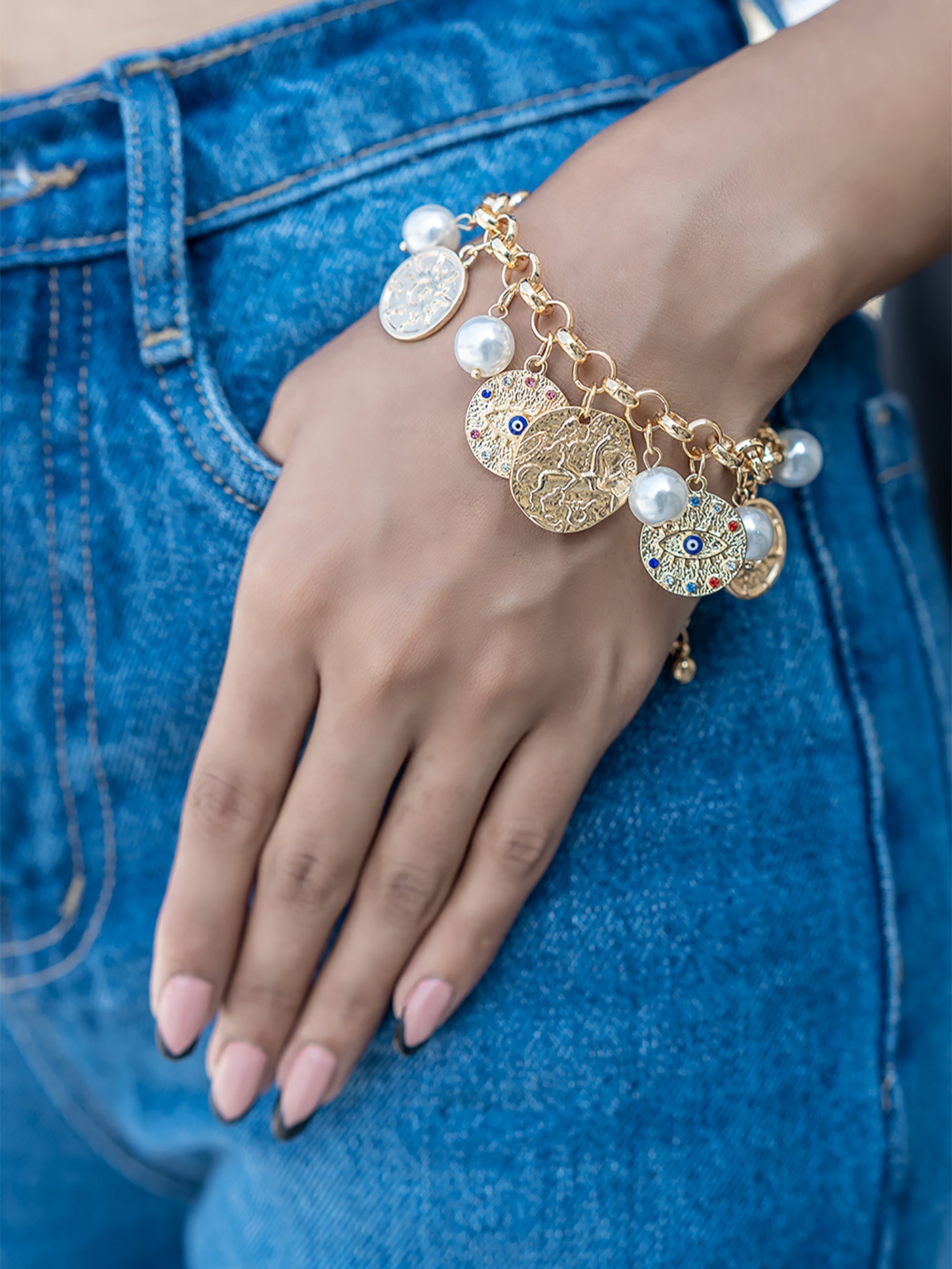 Celestial Coins Charm Bracelet
