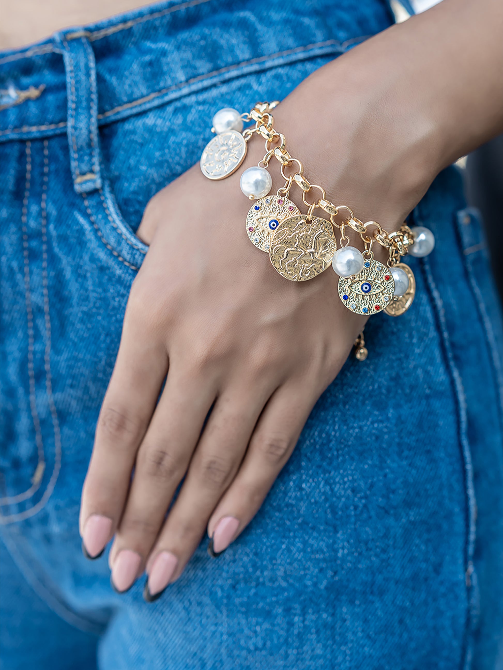 Celestial Coins Charm Bracelet