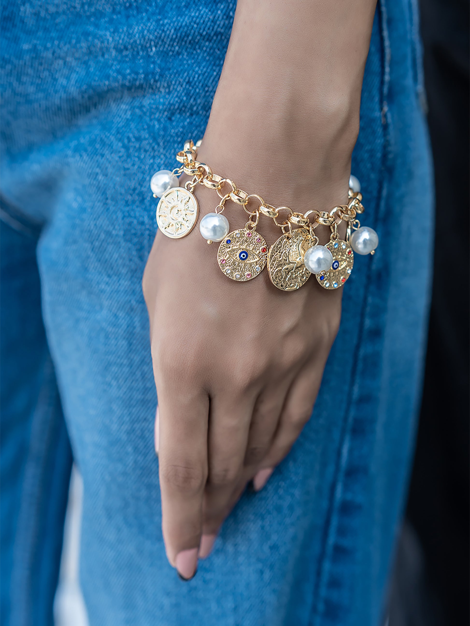 Celestial Coins Charm Bracelet