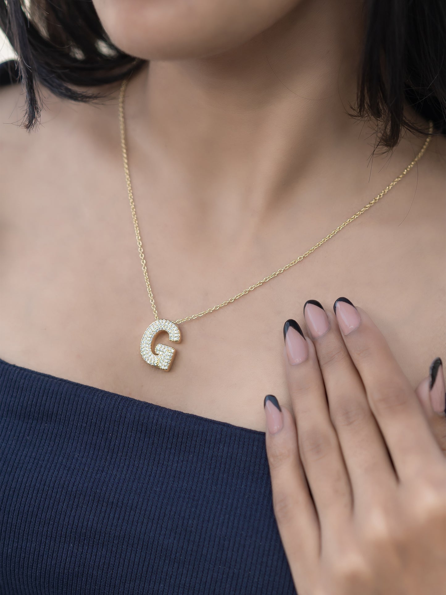 Initial Spark Necklace – Letter G