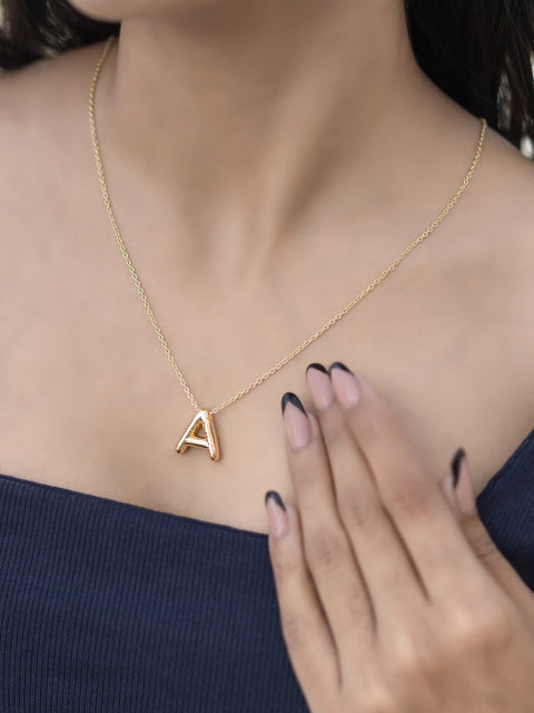 Bold Initial Necklace – Letter A