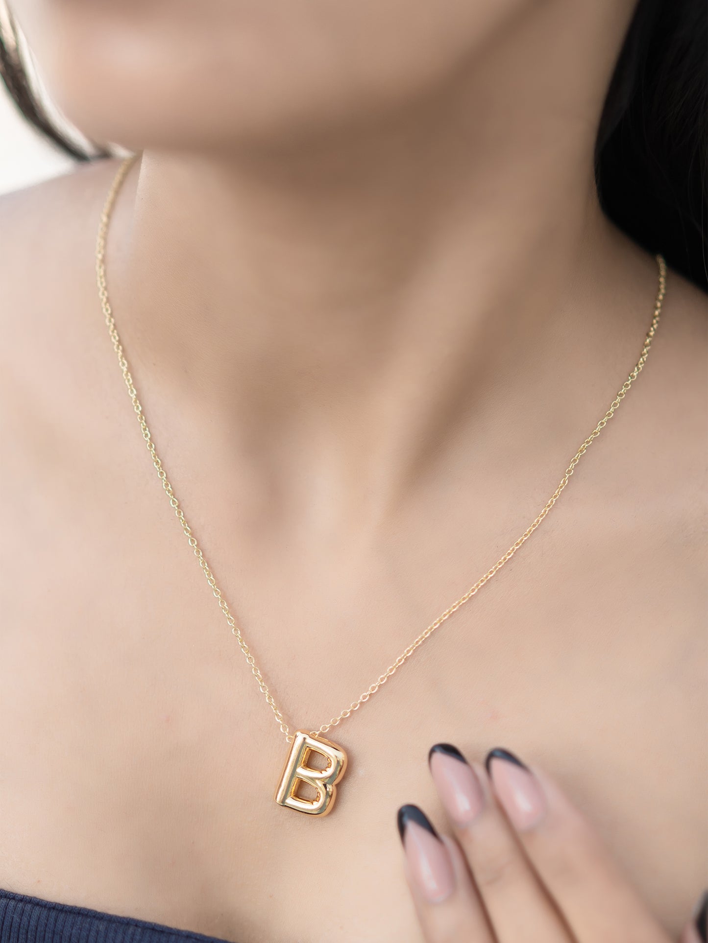 Bold Initial Necklace – Letter B