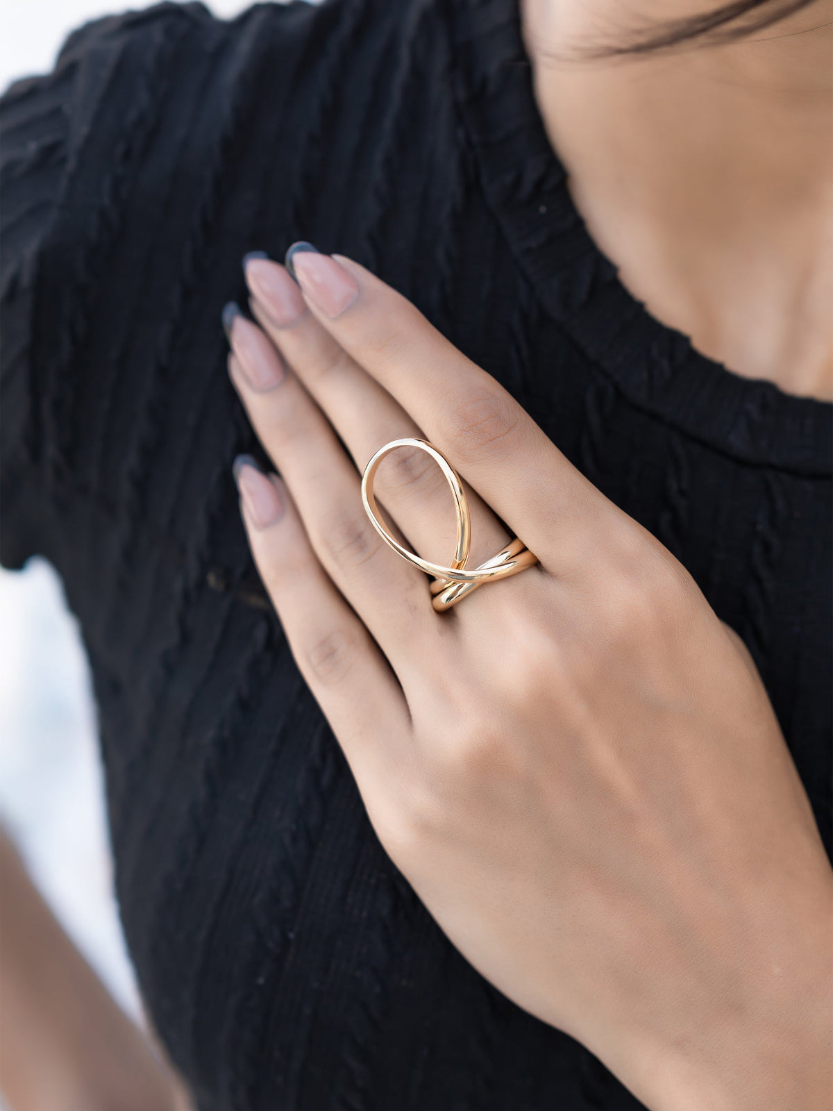 Interlocked Gold Rings Interlocking Gold Band Ring
