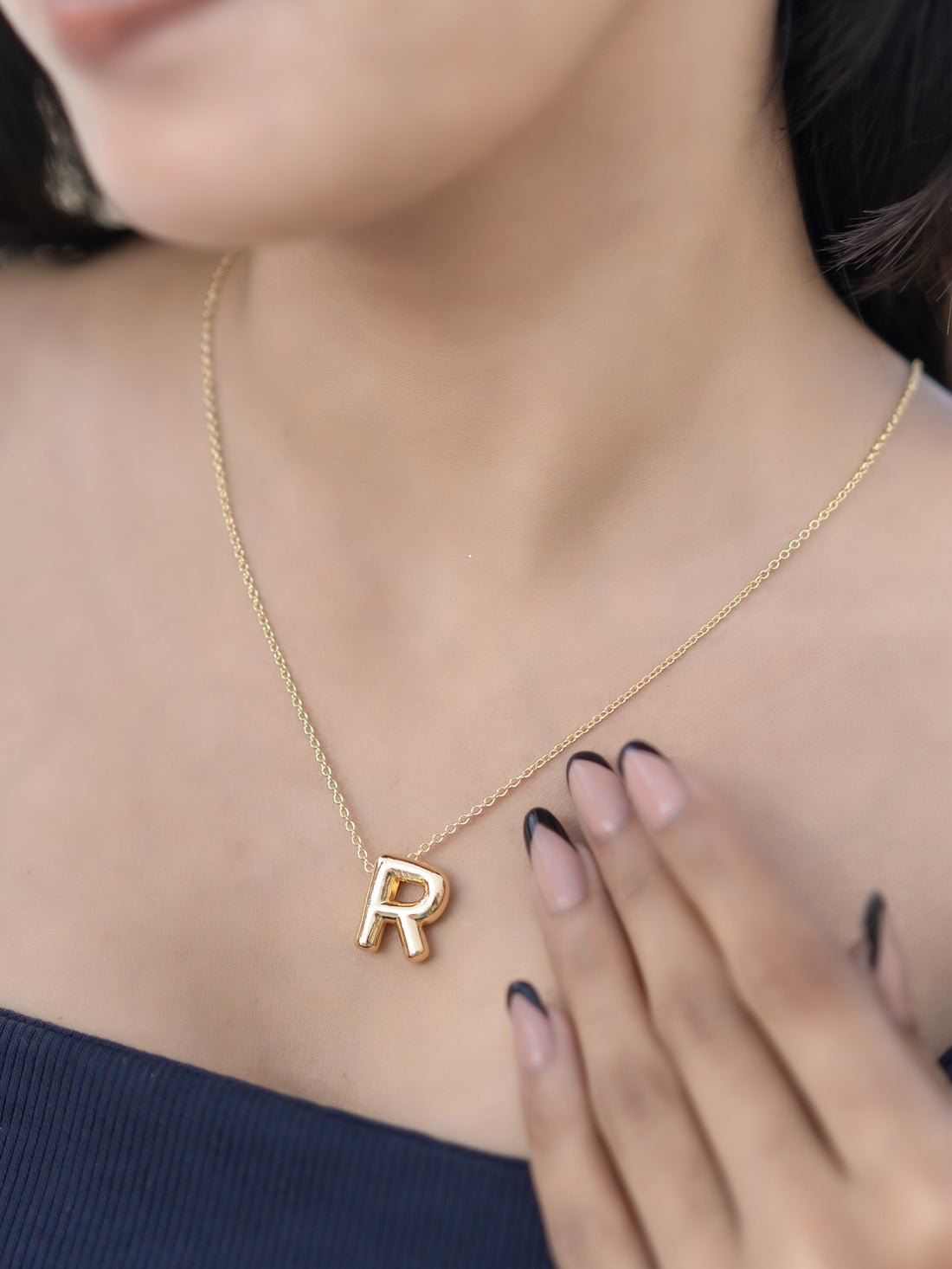 Bold Initial Necklace – Letter R