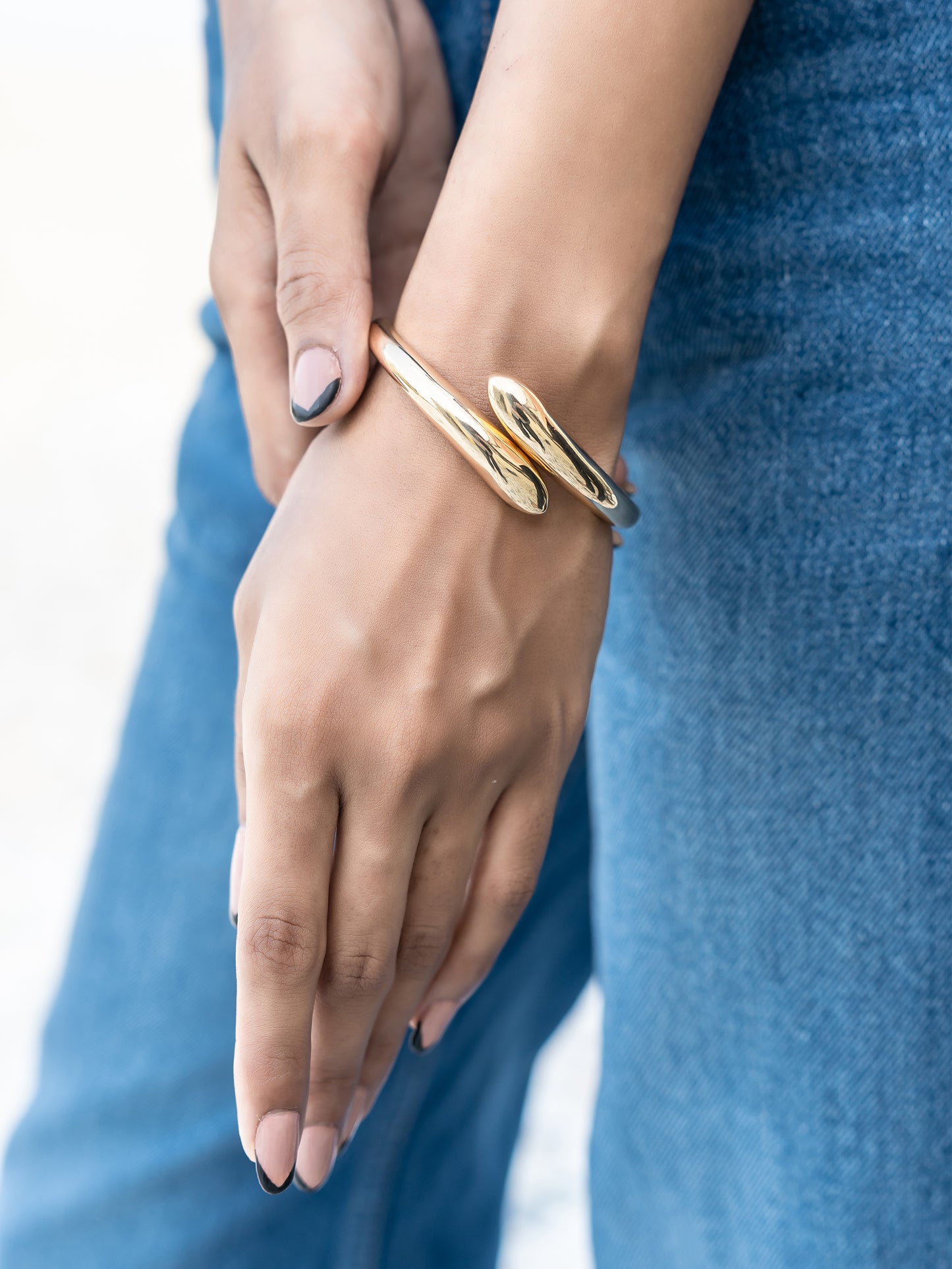 Serpent Curve Cuff Bracelet