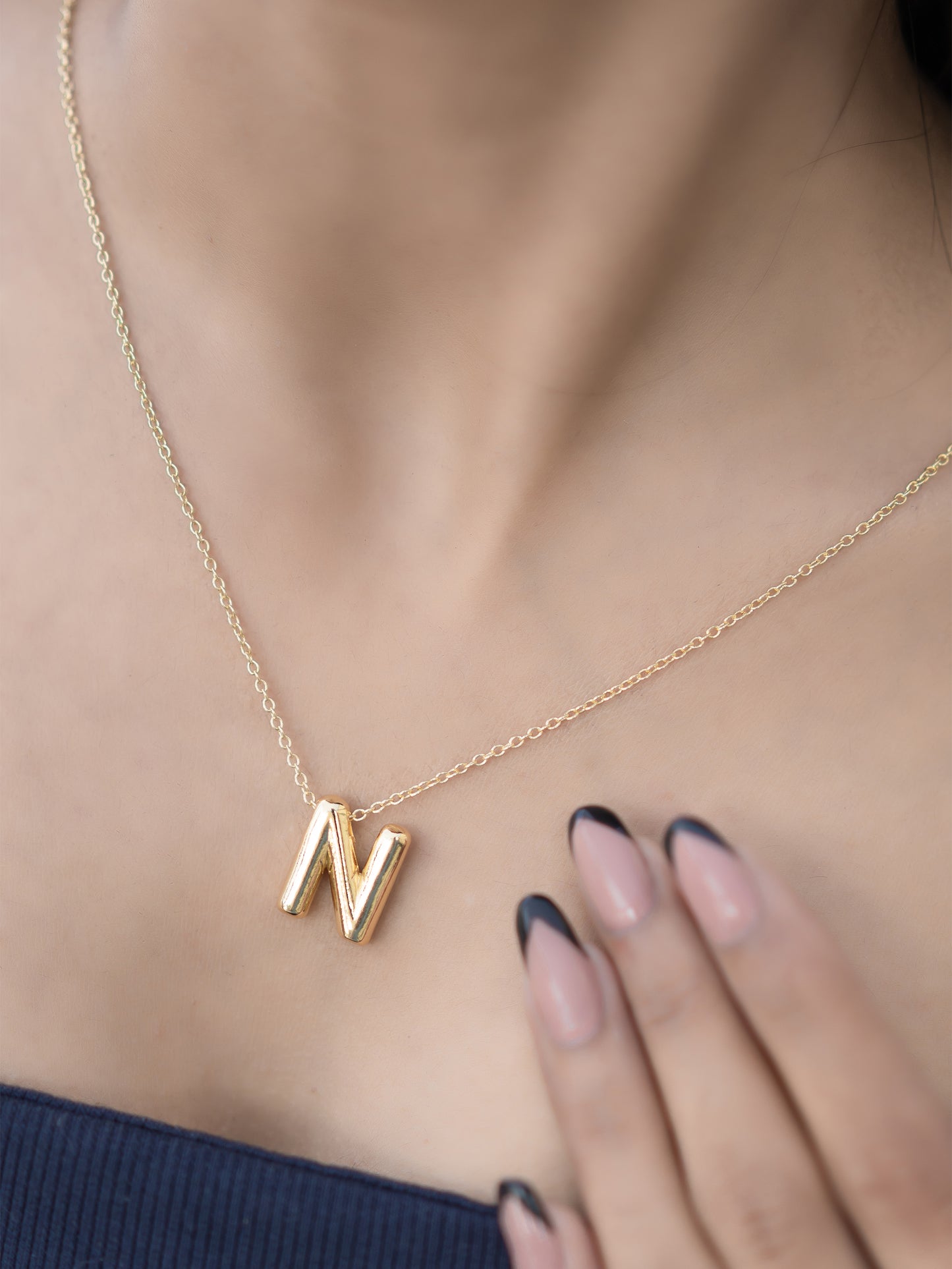 Bold Initial Necklace – Letter N
