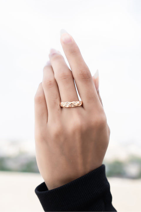 Golden Braid Sparkle Ring