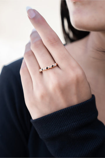 Moonbeam Row Ring