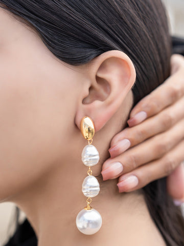 Pearl Cascade Elegance Earrings
