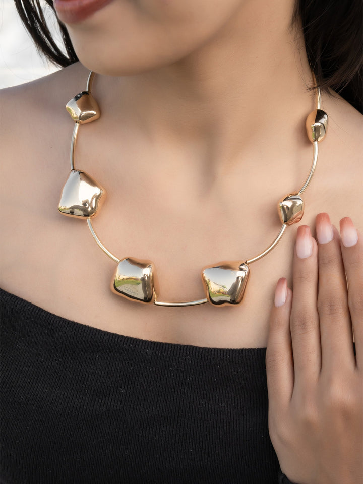 Golden Dune Statement Necklace