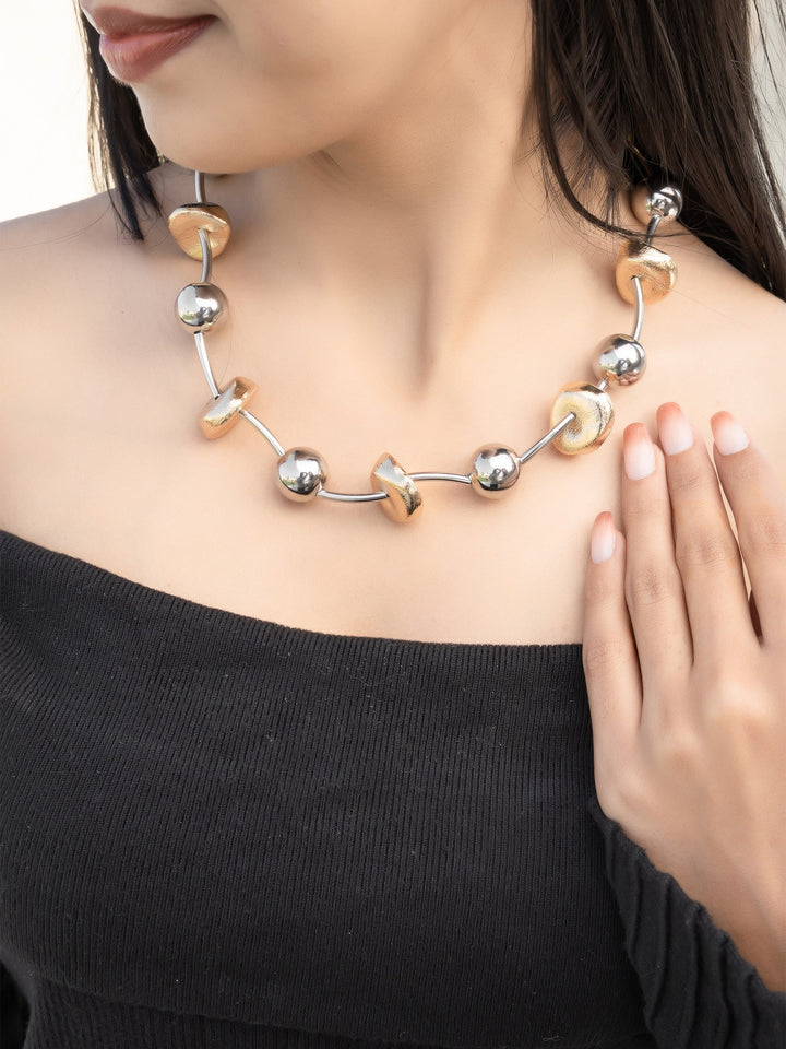 Metallic Harmony Statement Necklace