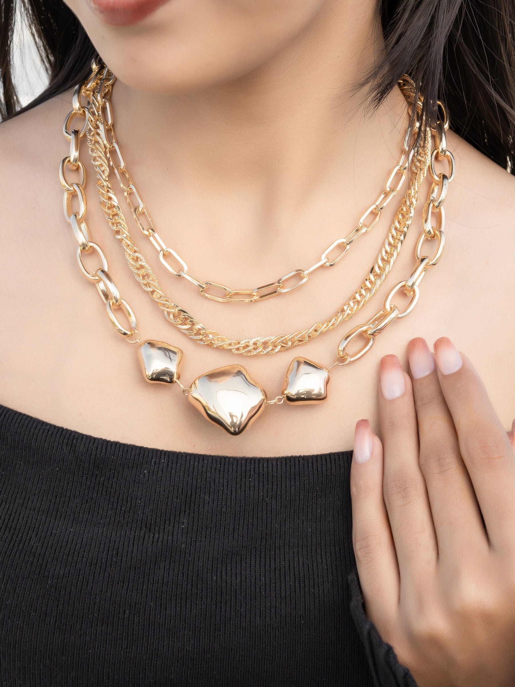 Golden Luxe Layered Chain Necklace