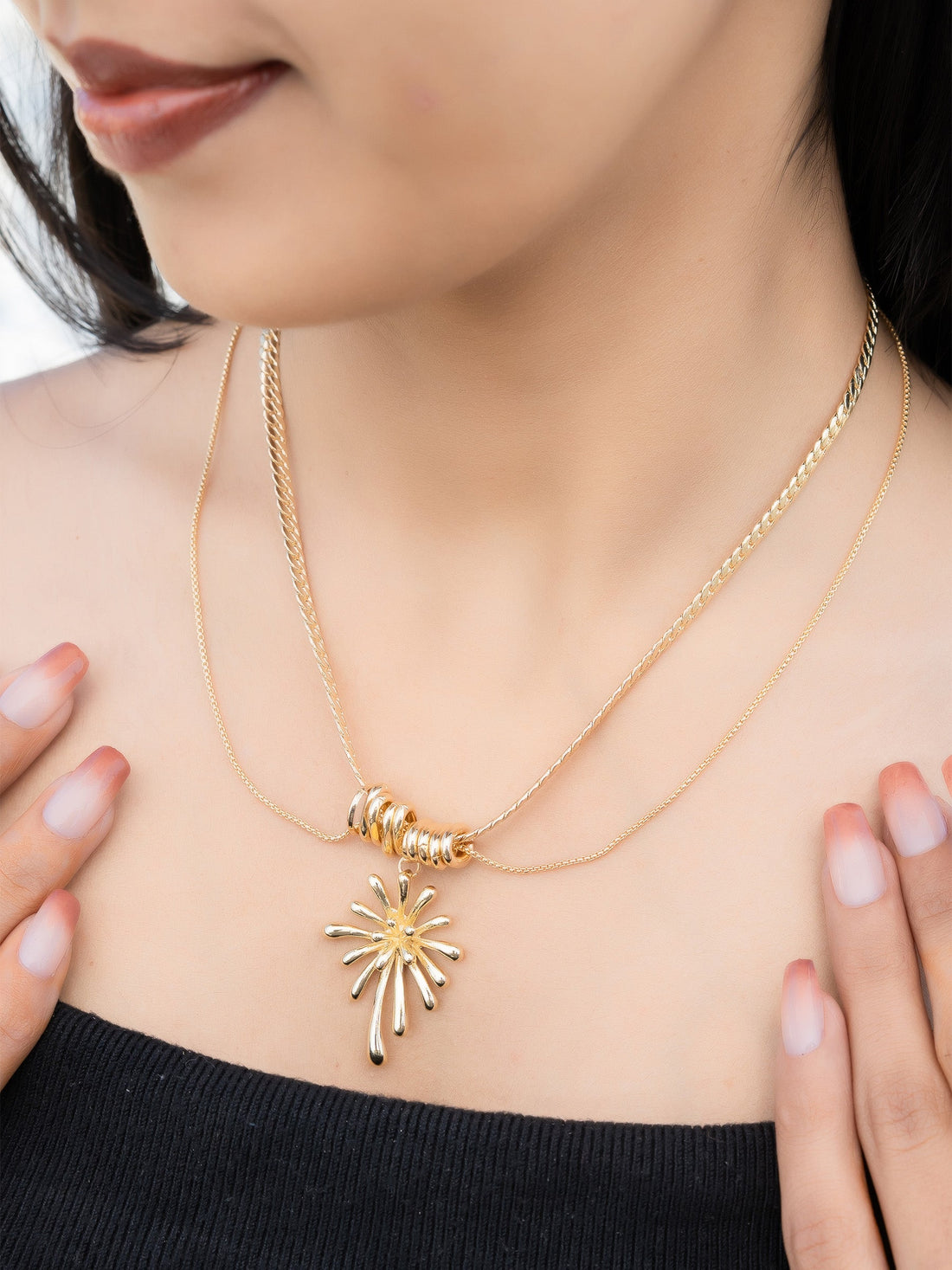 Eternal Glow Sun Pendant Necklace