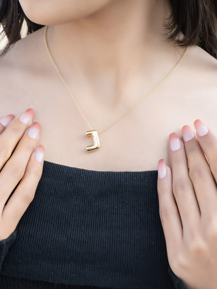 Bold Initial Necklace - Letter J