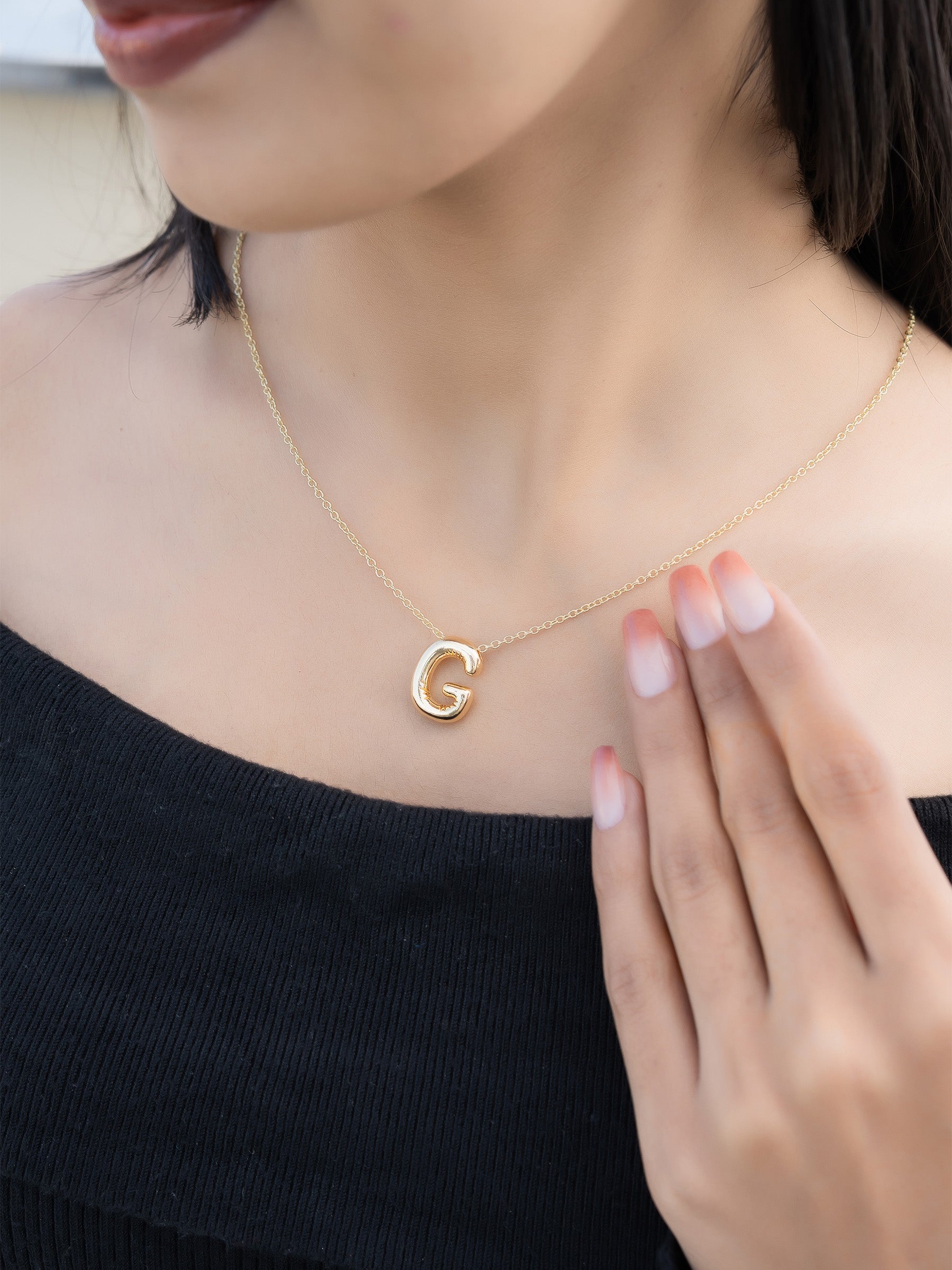 Bold Initial Necklace - Letter G
