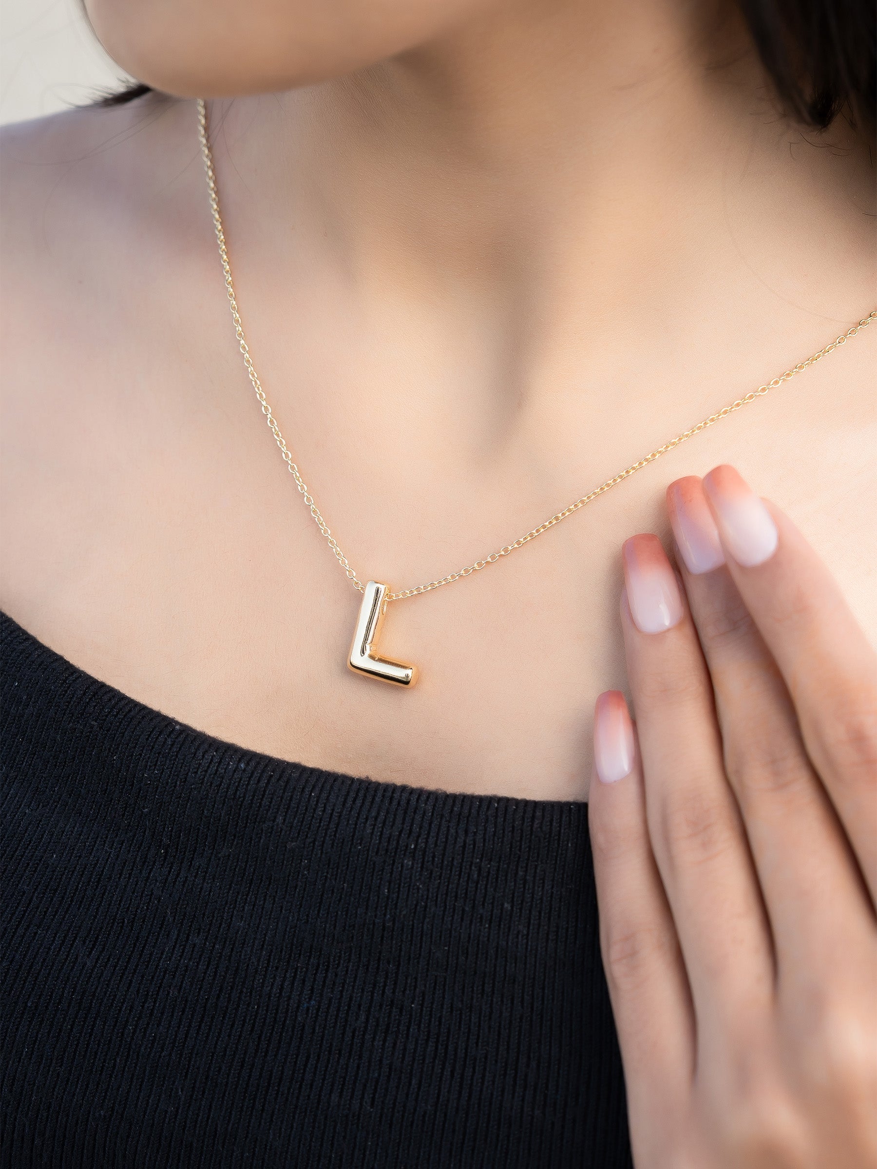 Bold Initial Necklace - Letter L