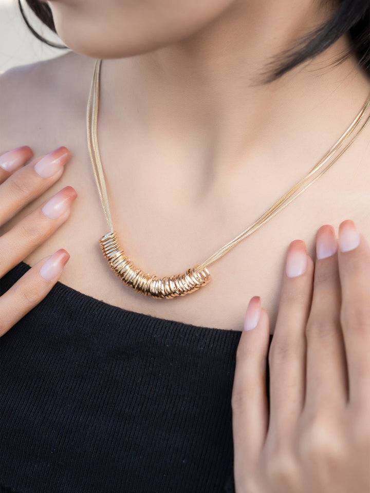 Golden Aura Stacked Necklace